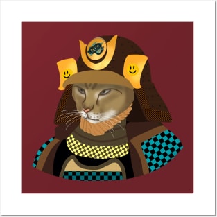 Samurai cat Posters and Art